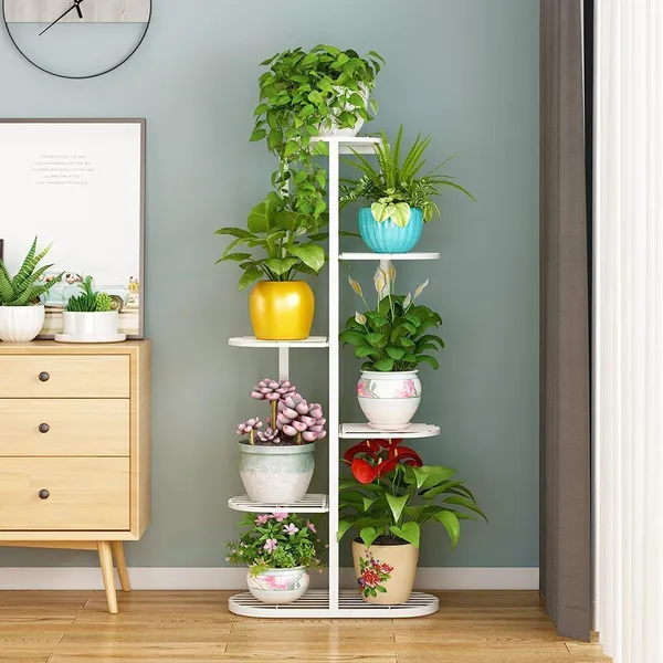 White_Modern_Style_Planter_Flower_Pot_Rust_Proof_Iron_Metal_Excellent_Finish_For_Indoor_And_Outdoor_Planter_Display_For_Indoor_Balcony_Living_Room_Drawing_Room_63.5_x_22.9_x_45.7_Centimeters