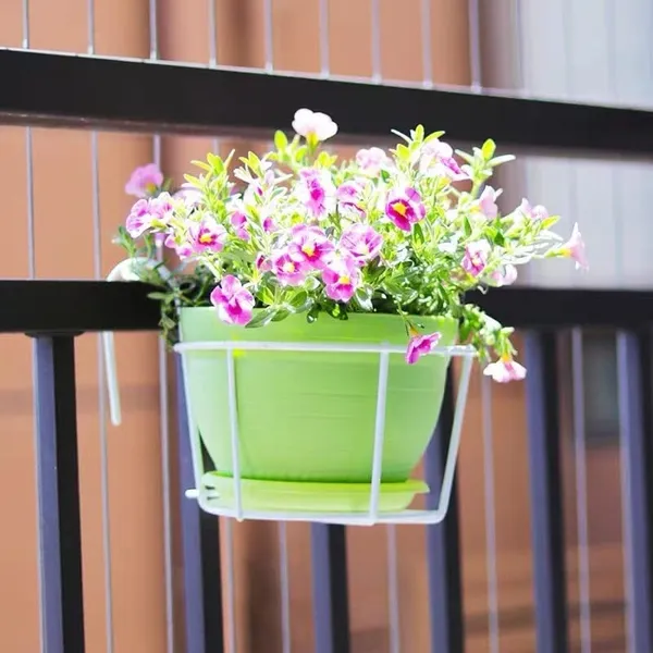 White_Rail_Planters_Hanging_Railing_Plant_Holder_Stand_Iron_Art_Flower_Pot_Basket_For_Patio_Balcony_Porch,_Fence,_Outside_And_Indoor,_Set_Of_3_12_x_10_x_8_Centimeters