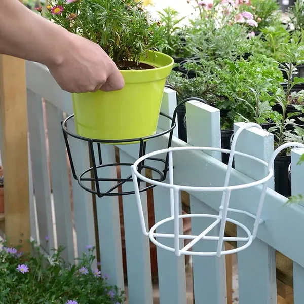 White_Rail_Planters_Hanging_Railing_Plant_Holder_Stand_Iron_Art_Flower_Pot_Basket_For_Patio_Balcony_Porch,_Fence,_Outside_And_Indoor,_Set_Of_3_12_x_10_x_8_Centimeters