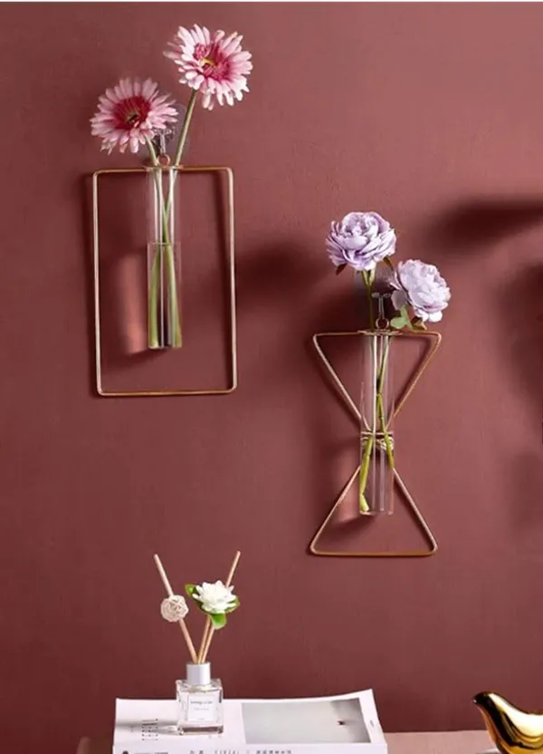Multicolor_Gold_Wall_Vase_Hanging_Geometric_Metal_Vase_Planter_Wall_Mounted_Glass_Tube_Bud_Vase_Decorative_For_Centerpieces_Wedding_Decoration_(Cylr_Damru_2_Pcs)____17L_x_17W_x_20H_Centimeters