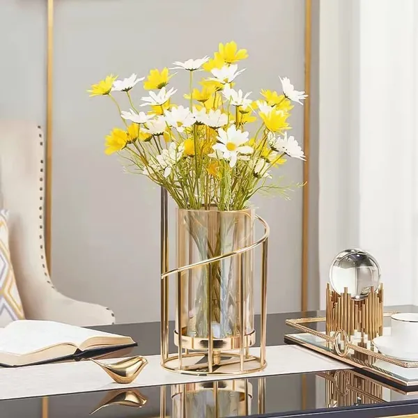 Gold_Flower_Vase_Metal_Stand_Glass_Tube_Geometric_Decor_Vase,_Modern_Large_Vase_Suitable_Floral_Home_Wedding_Office_Centerpiece_(Gold_7.6_Inch)____15L_x_15W_x_23H_Centimeters