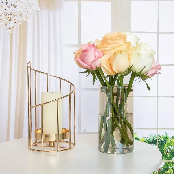 Gold_Flower_Vase_Metal_Stand_Glass_Tube_Geometric_Decor_Vase,_Modern_Large_Vase_Suitable_Floral_Home_Wedding_Office_Centerpiece_(Gold_7.6_Inch)____15L_x_15W_x_23H_Centimeters