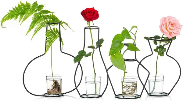 Multicolour_Creative_Planter_Set_With_Glass_Cup_Vases_Iron_Metal_Stand_For_Water_Planting_Flower_Arrangement_Decoration_Gift_For_Home_Wedding_Centerpieces_Decor_(4_Pcs)____7L_x_7W_x_25H_Centimeters