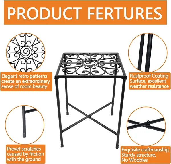 Black_Indoor_Outdoor_Plant_Stand_Midcentury_Modern_Flower_Pot_Stands_Waterproof_Rustproof_Garden_Container_Supports_Square_Iron_Display_Rack_For_Planter_20.3_x_20.3_x_27.9_Centimeters