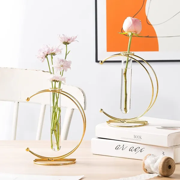 Gold_2_Pcs_Gold_Vase_For_Home_Decor,Rustproof,Flower_Vase_For_Decor,Moon_For_Centerpieces,Small_Vases_For_Flowers_Modern_Decor,_Small_Flower_Vase____15L_x_15W_x_17H_Centimeters