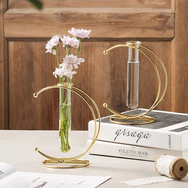 Gold_2_Pcs_Gold_Vase_For_Home_Decor,Rustproof,Flower_Vase_For_Decor,Moon_For_Centerpieces,Small_Vases_For_Flowers_Modern_Decor,_Small_Flower_Vase____15L_x_15W_x_17H_Centimeters