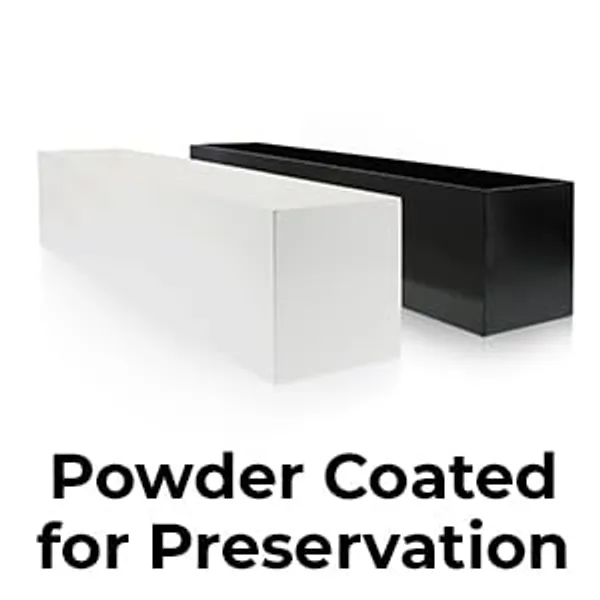 White_Modern_Narrow_Planter_Box_|_16"_Metal_Perfect_As_A_Succulent_Planter_For_Table_Or_Window_Sill_Planters_Indoor_|_Rectangular_Stainless_Steel_Long_Planter____40L_x_8W_x_9H_Centimeters