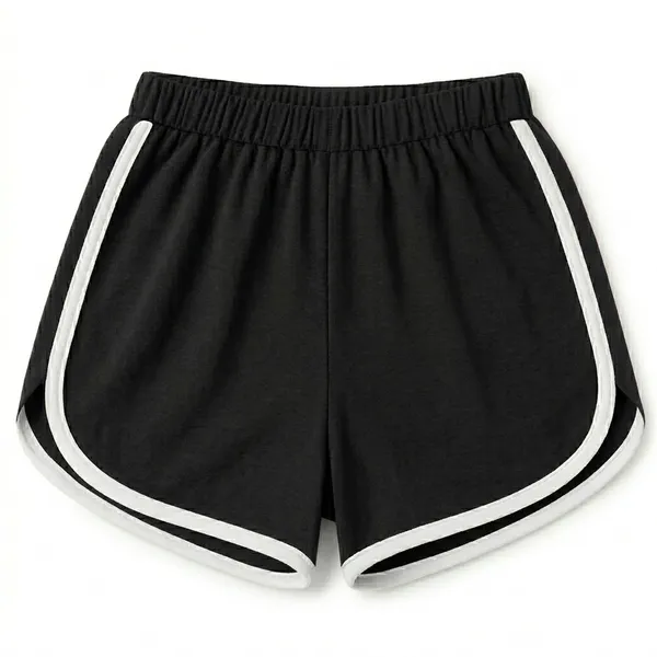 Black_Cotton_Blend_Regular_Solid_Hotpants_For_Girls_-_Pack_Of_3