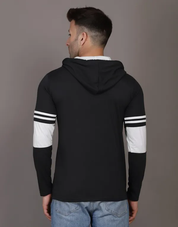 Black_Cotton_Blend_Regular_Fit_Colorblock_Hooded_Neck_T-Shirt_For_Men