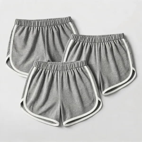 Grey_Cotton_Blend_Regular_Fit_Solid_Hotpants_For_Girls_-_Pack_Of_3