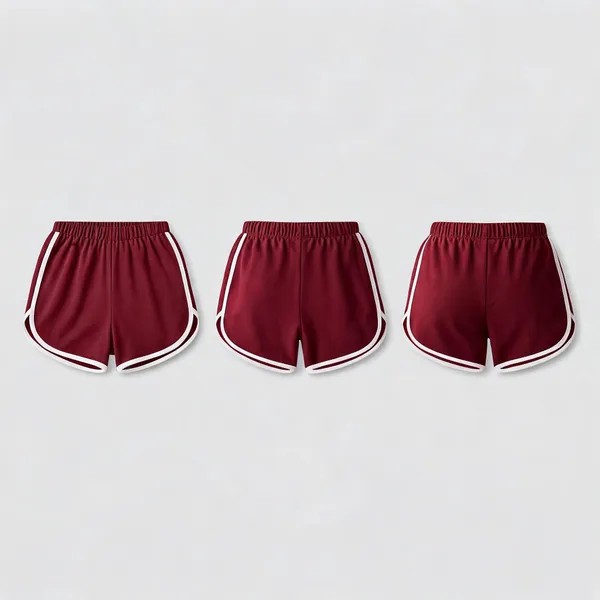 Maroon_Cotton_Blend_Regular_Shorts_For_Girls_-_Pack_Of_3