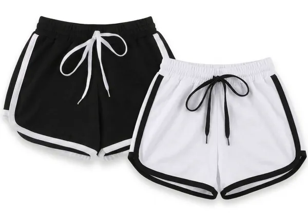 Black_&_White_Cotton_Blend_Regular_Solid_Hotpants_For_Girls