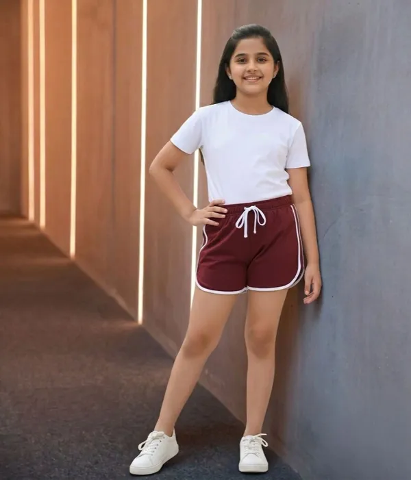 Maroon_Cotton_Blend_Regular_Shorts_For_Girls_-_Pack_Of_3