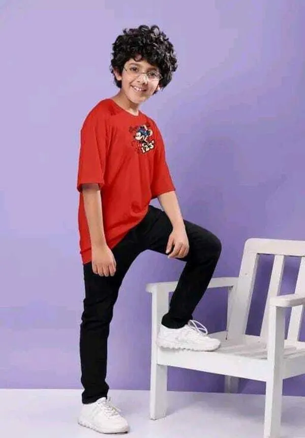 Red_Cotton_Blend_Regular_Fit_Graphic_Print_Round_Neck_T-Shirt_For_Boys
