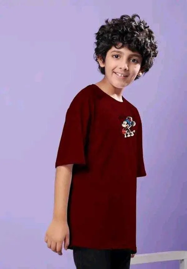 Maroon_Cotton_Blend_Regular_Fit_Graphic_Print_T-Shirt_For_Boys