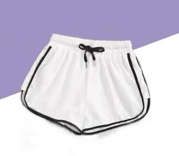 Black_White_And_Navy_Blue_Polycotton_Striped_Mid_Rise_Hotpants_For_Women