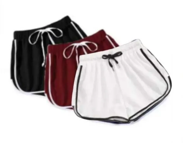 Black_Maroon_And_White_Polycotton_Striped_Mid_Rise_Hotpants_For_Women