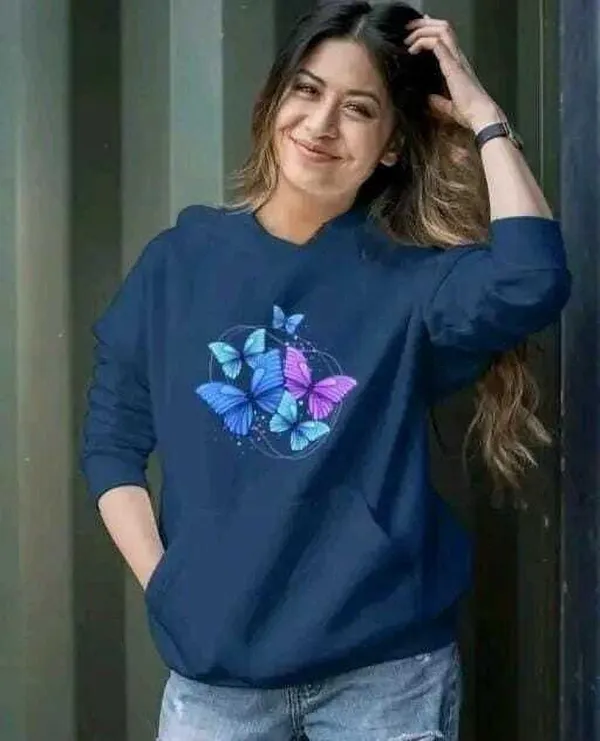 Teal_Blue_Fleece_Graphic_Print_Sweatshirt_For_Women