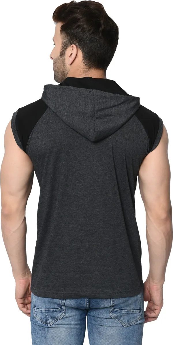 Black_Cotton_Blend_Boxy_Fit_Colorblock_Hooded_Neck_T-Shirt_For_Men