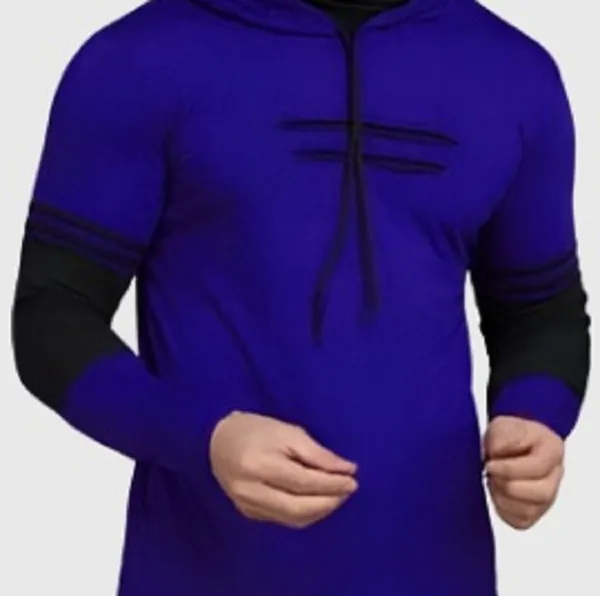 Dark_Blue_Cotton_Blend_Regular_Fit_Colorblock_Hooded_Sweatshirt_For_Men