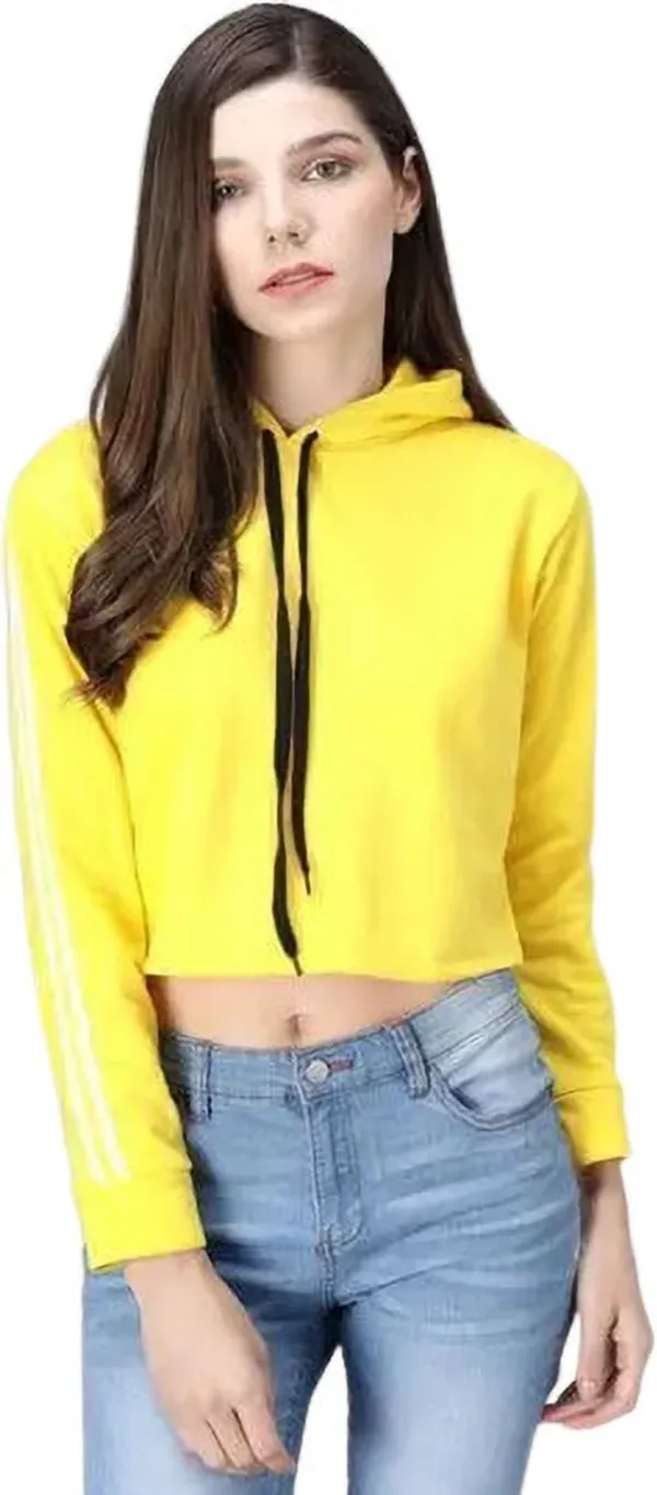 Yellow_Cotton_Regular_Fit_Hooded_Neck_T-Shirt_For_Women