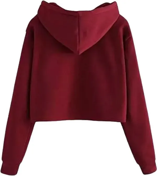 Maroon_Cotton_Blend_Regular_Hooded_Neck_T-Shirt_For_Women