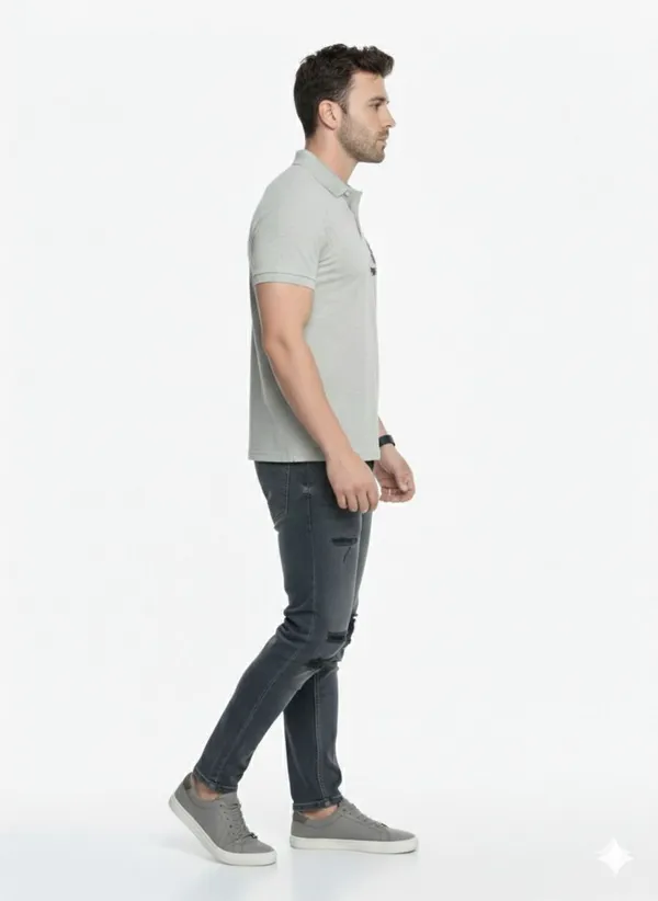 Grey_Polycotton_Regular_Polo_T-Shirt_For_Men