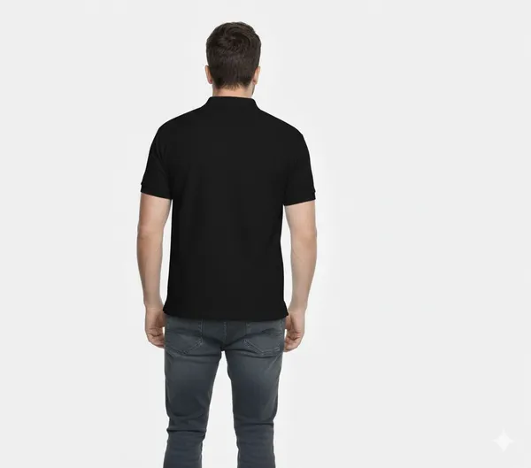 Black_Polycotton_Regular_Fit_Solid_High_Neck_T-Shirt_For_Men