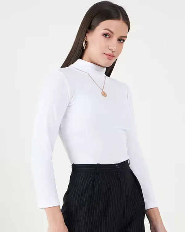 Black_White_Cotton_Slim_Fit_Turtleneck_Top_For_Women