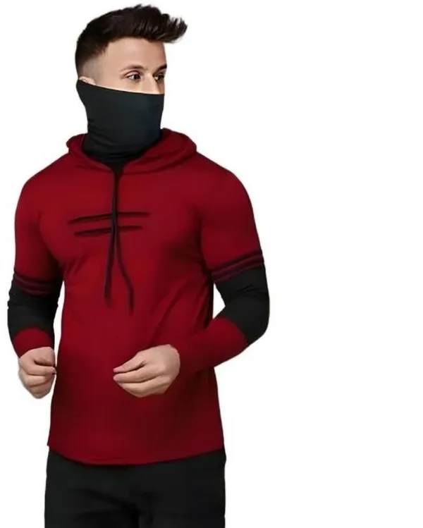 Maroon_Green_Cotton_Blend_Color_Block_Sweatshirt_For_Men