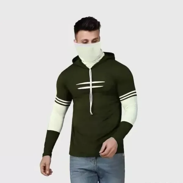 Maroon_Green_Cotton_Blend_Color_Block_Sweatshirt_For_Men