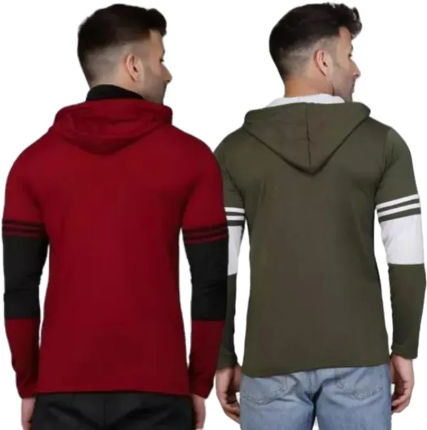 Maroon_Green_Cotton_Blend_Color_Block_Sweatshirt_For_Men