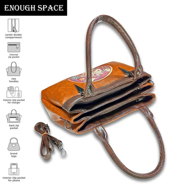 Premium_Vegan_Leather_Satchel_Bag_with_Artistic_Cat_Embossed_Design,_Handcrafted_Women’s_Designer_Handbag