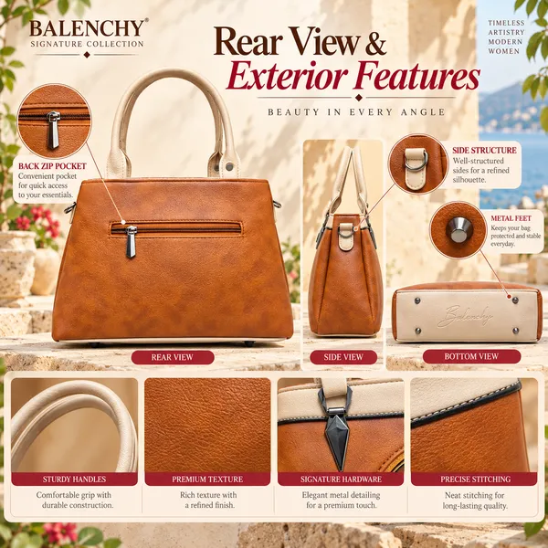 Balenchy_The_Cat_Satchel_—_Wearable_Art_Handbag_for_Women_|_The_Cat_Medallion_|_Cognac_Brown_|_Signature_Collection
