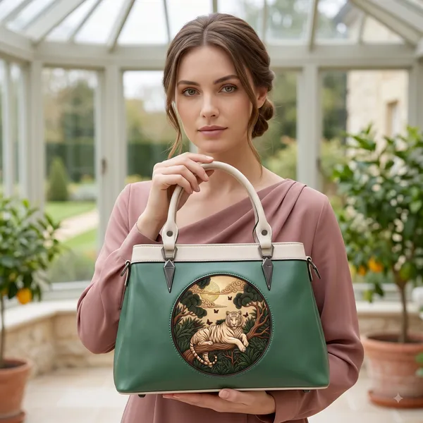 Balenchy_The_Force_Satchel_—_Wearable_Art_Handbag_for_Women_|_The_Force_Medallion_|_Forest_Green_|_Signature_Collection