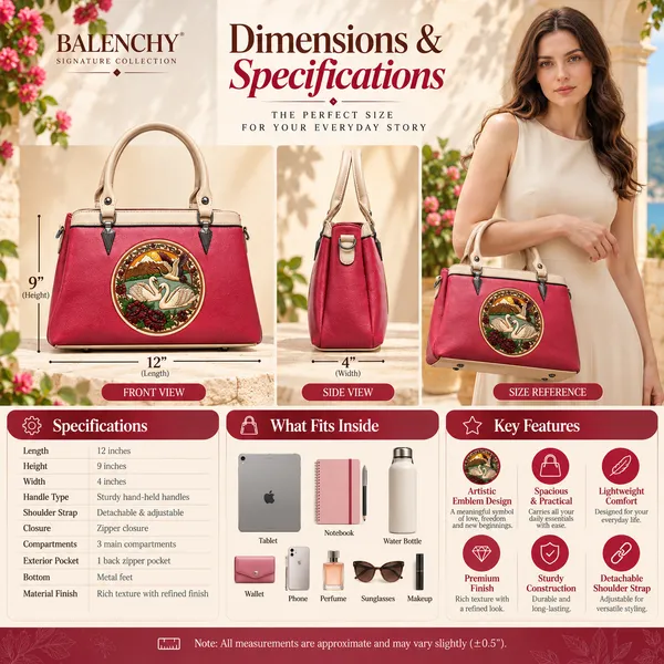 Balenchy_The_Grace_Satchel_—_Wearable_Art_Handbag_for_Women_|_The_Grace_Medallion_|_Crimson_Red_|_Signature_Collection
