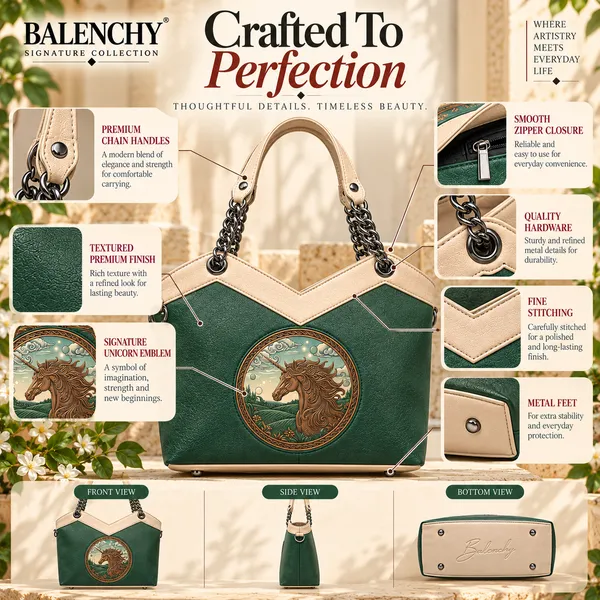Balenchy_The_Wild_Tote_—_Wearable_Art_Shoulder_Bag_for_Women_|_The_Wild_Medallion_|_Forest_Green_|_Signature_Collection