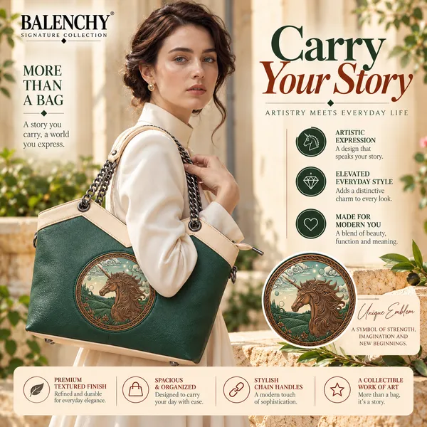 Balenchy_The_Wild_Tote_—_Wearable_Art_Shoulder_Bag_for_Women_|_The_Wild_Medallion_|_Forest_Green_|_Signature_Collection
