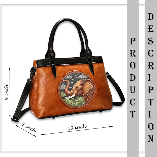 Balenchy_Vegan_Leather_Satchel_Bag_with_Artistic_Elephant_Embossed_Design_Premium_Handcrafted_Women’s_Handbag