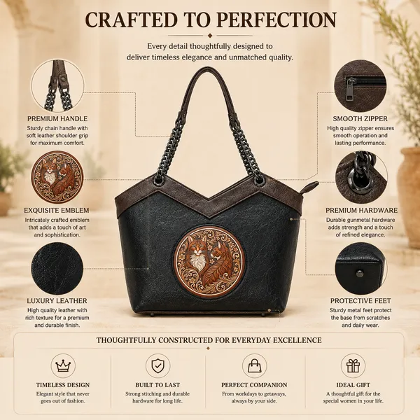 Black_Vegan_Leather_Satchel_Bag_with_Embossed_Cat_Artwork_Luxury_Designer_Handbag_for_Women