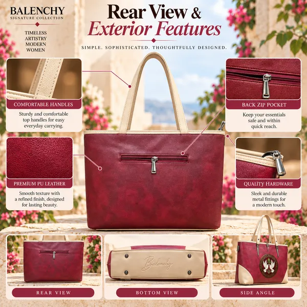 The_Union_—_Warm_Ivory_&_Tan_Wearable_Art_Shopper_|_BALENCHY
