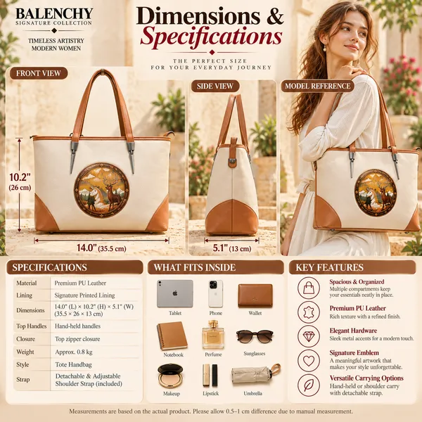 The_Union_—_Warm_Ivory_&_Tan_Wearable_Art_Shopper_|_BALENCHY