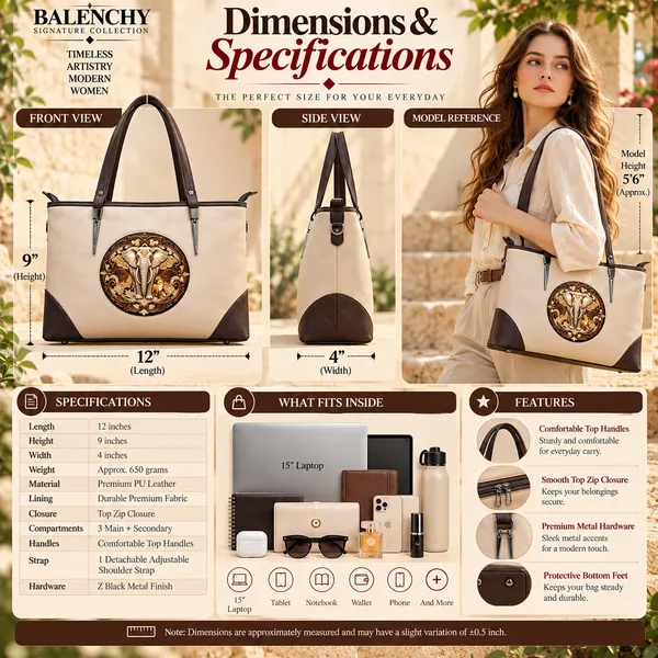 The_Union_—_Warm_Ivory_&_Tan_Wearable_Art_Shopper_|_BALENCHY_BROWN