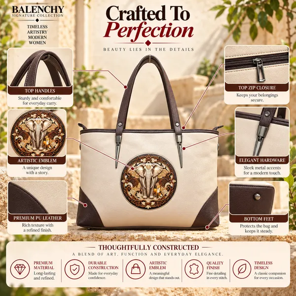 The_Union_—_Warm_Ivory_&_Tan_Wearable_Art_Shopper_|_BALENCHY_BROWN