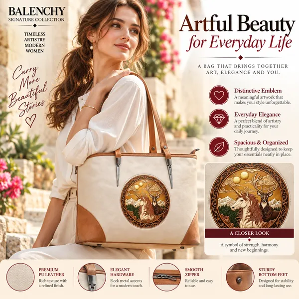 The_Union_—_Warm_Ivory_&_Tan_Wearable_Art_Shopper_|_BALENCHY