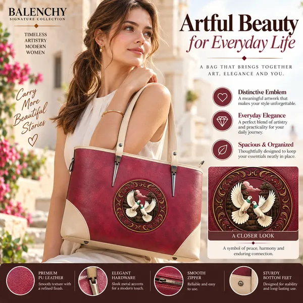 The_Union_—_Warm_Ivory_&_Tan_Wearable_Art_Shopper_|_BALENCHY