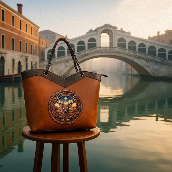 Vegan_Leather_Satchel_Bag_with_Embossed_Deer_Artwork_Luxury_Designer_Handbag_for_Women