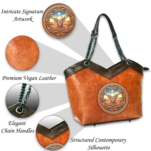 Vegan_Leather_Satchel_Bag_with_Embossed_Deer_Artwork_Luxury_Designer_Handbag_for_Women