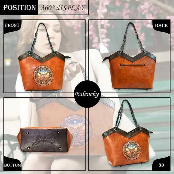 Vegan_Leather_Satchel_Bag_with_Embossed_Deer_Artwork_Luxury_Designer_Handbag_for_Women