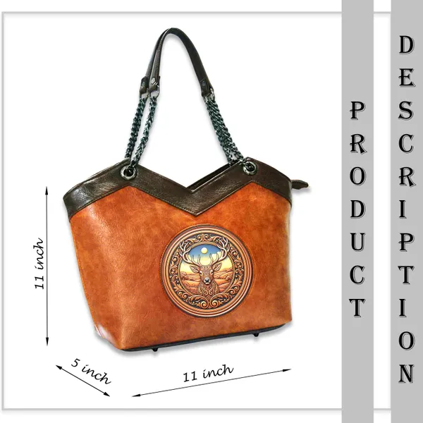 Vegan_Leather_Satchel_Bag_with_Embossed_Deer_Artwork_Luxury_Designer_Handbag_for_Women